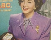 1946 Vintage Original Advertisement - Claudette Colbert for Chesterfield