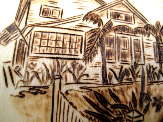 Beach house ornament or gift tag