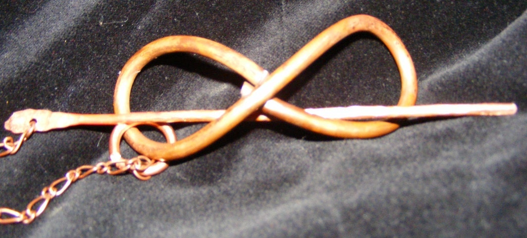 Copper infinity barette
