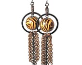 Tiger Earrings, Animal Print Jewelry, Statement Earrings, Zebra Earrings