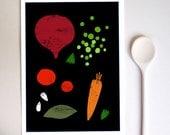 Good Food 2 Kitchen print 8.3" x 11.7"- A4 - high quality fine art print