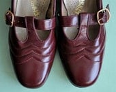 Vintage 1940's Red Wine Pumps sz. 6.5