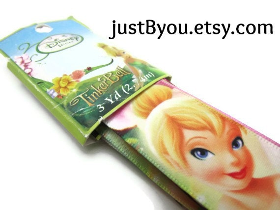 DESTASH - Ribbon Trim - Disney's Tinkerbell - 3 yards
