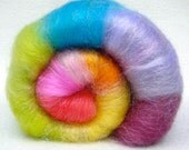 Rainbow Sparkle -  Art Batt for Spinning and Felting