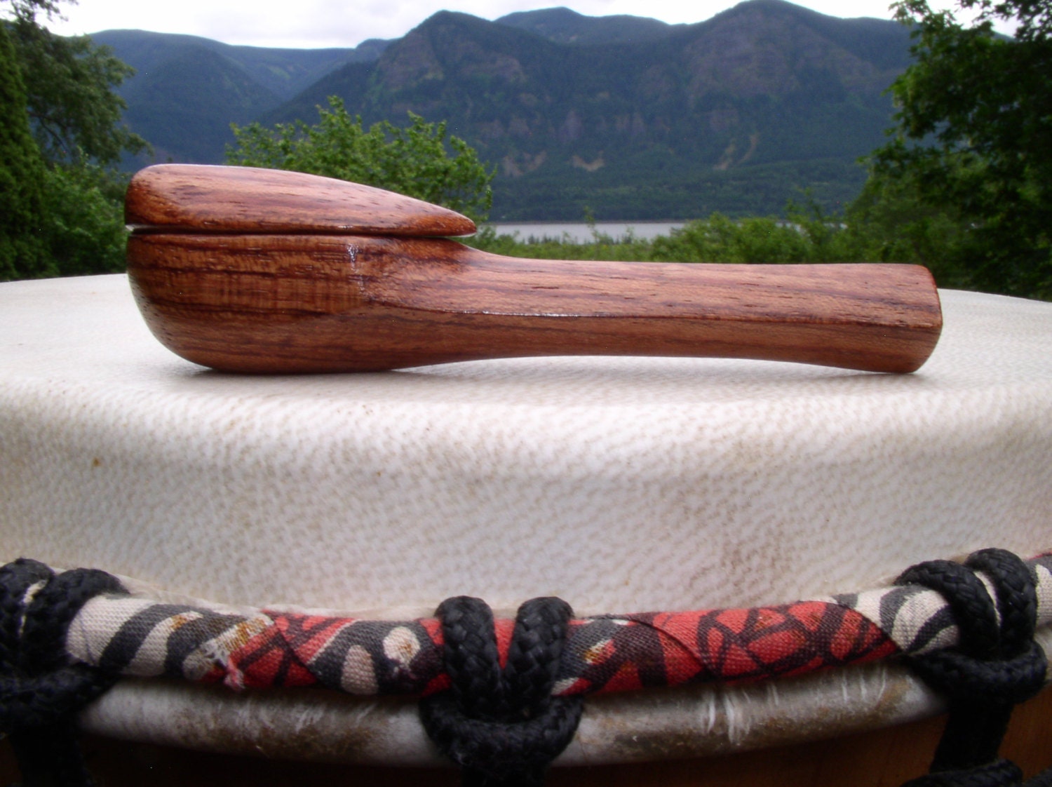 Exotic African Bubinga wood pipe with lid, wood wooden smoking  tobacco herb herbal pipe