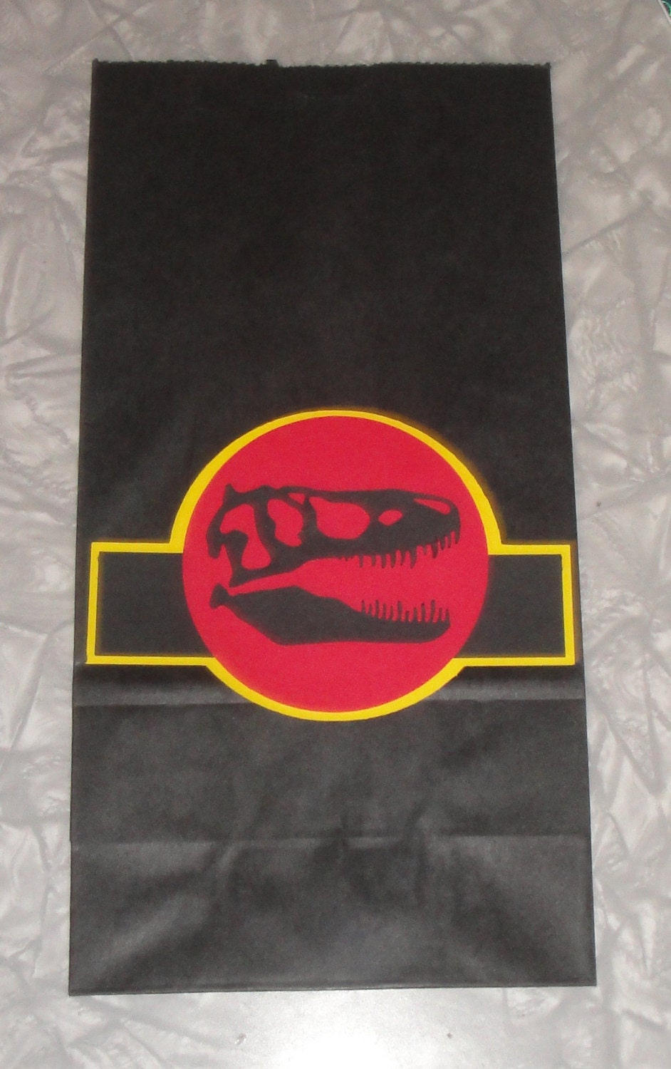 Dinosaur Park Treat Sacks - Fossil Roar Jurassic T Rex Dino Birthday Party Goodie Bags by jettabees on Etsy Il_170x135
