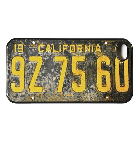 iPhone 4 case, iPhone 4S case, iPhone case -California license plate