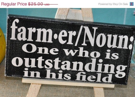 Mad-4-Grads Super Sale Farmer, A Definition - Expressive Art on Canvas wall decor for Dorm, kitchen,farm house, barn, family room wall art