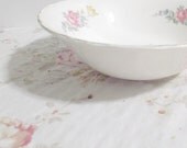 Vintage Bowl Soup Bowl Cottage Chic White Hazel Pattern Scio Pottery Comany Ohio Cottage Chic Serving Vintage Kitchen 1940s