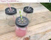 ON SALE NOW 24 Daisy Cut Mason Jar Lids with Inserts for Candle making or Beverages