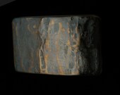 Ancient Bronze Gold Woodgrain Wave Men's & Women's Stainless Steel Belt Buckle Fits 1-1/2" Belt For Jeans Texture created on Artist's Anvil