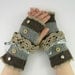 Knit fingerless gloves arm warmers fingerless mittens women grey brown tweed beige lace romantic victorian curationnation