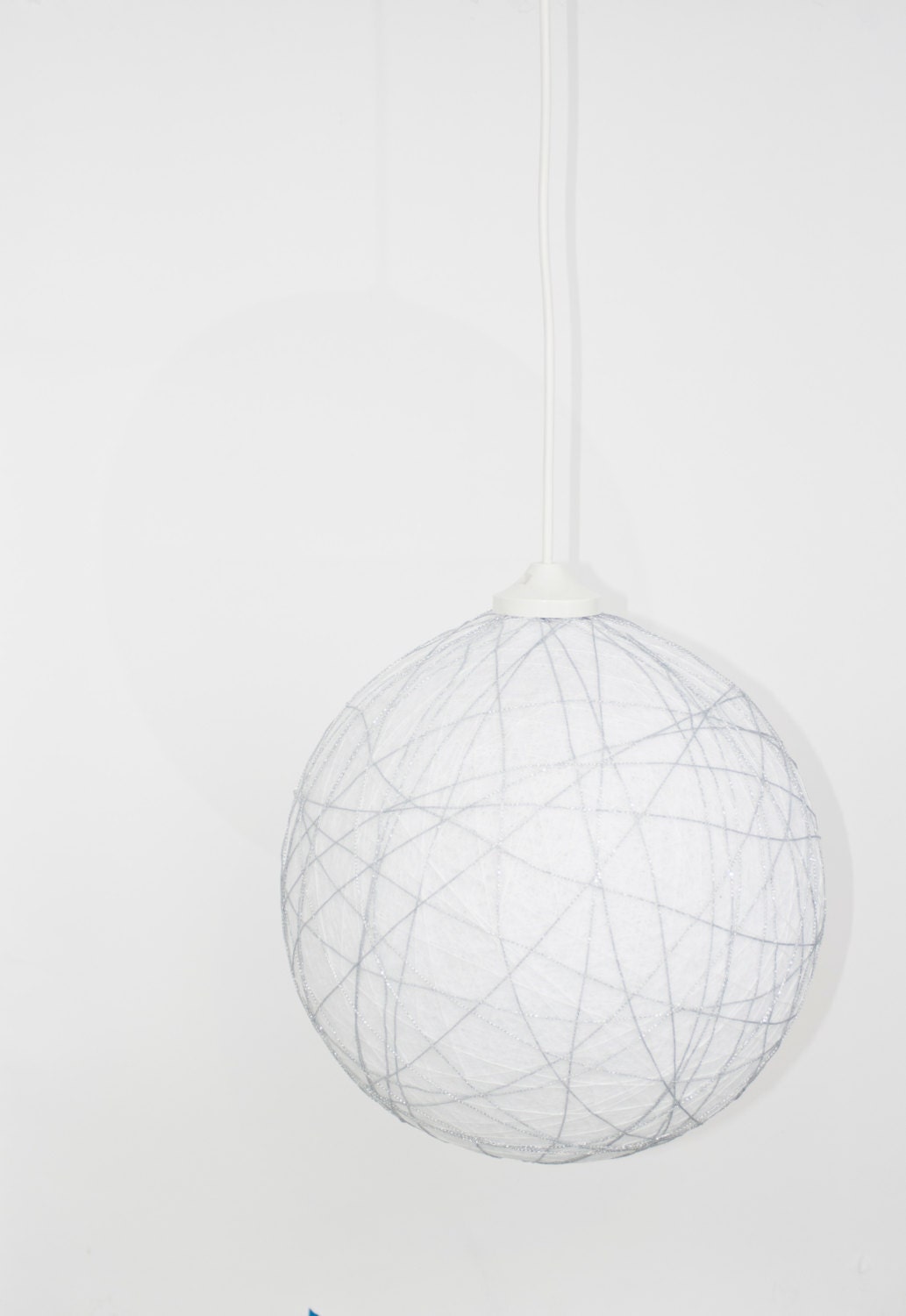 Handmade lamp, lighting, pendant light, hanging lamp, lamp shade, interior accent large size Silver Glam by FiligreeCreations on Etsy