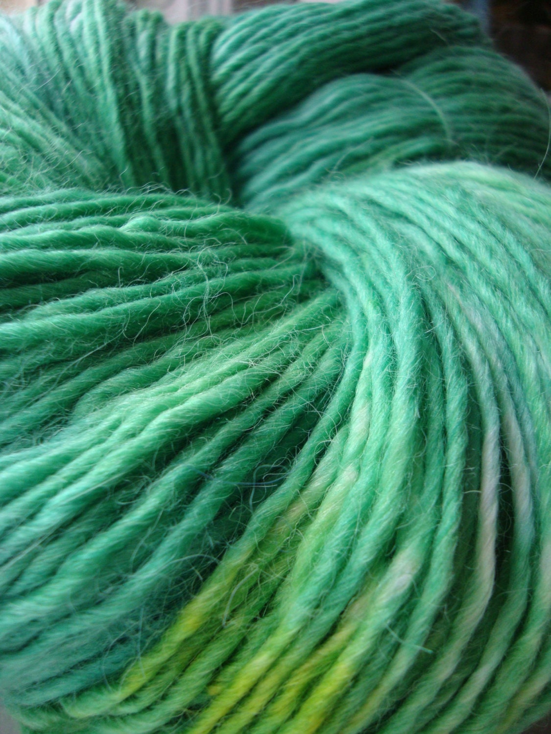 Luxe DK yarn, alpaca merino silk, Greener Pastures