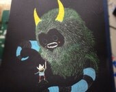 Never give up 25"x 17.5" painting