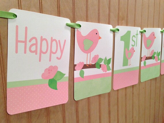 Tweet BIRDIE, Bird Birthday Banner : personalized Il_570xn