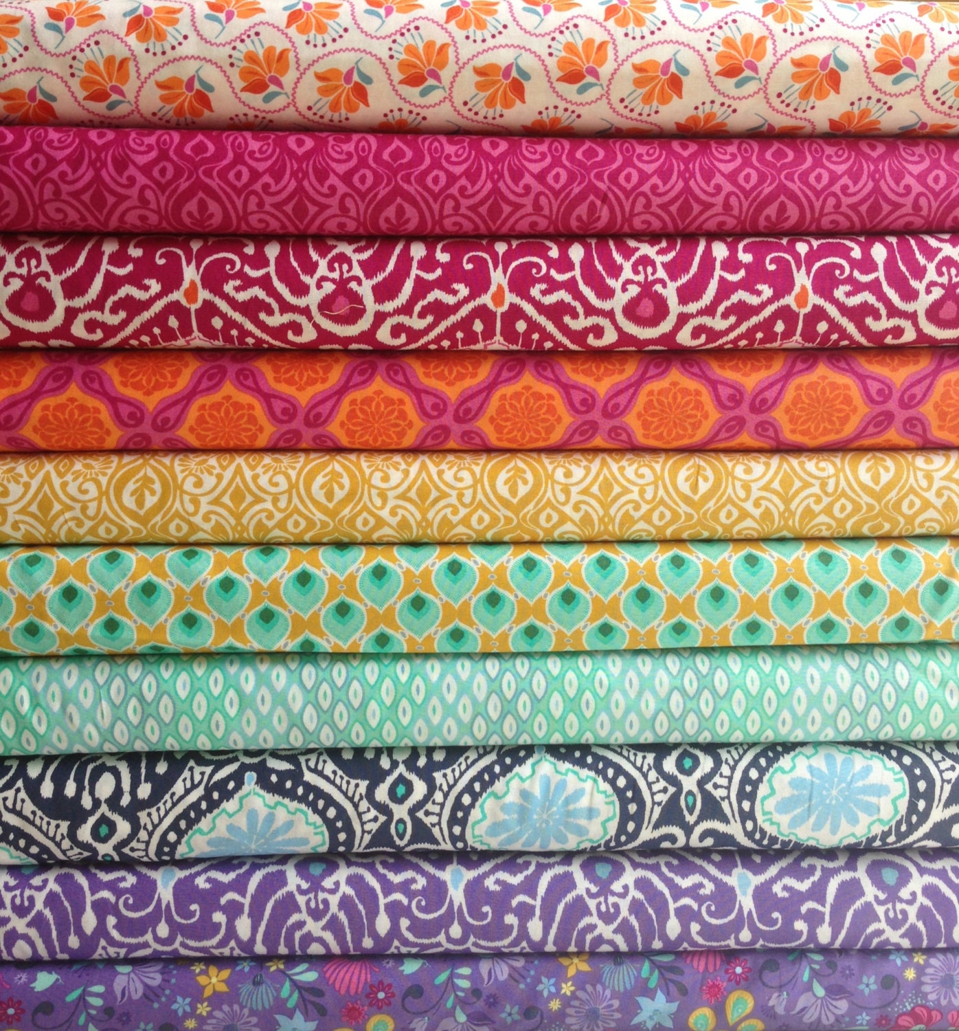 Cuzco -Quilt Fabric By  Kate Spain- 10 Fat Quarter- 2 1/2  Yards, 10 Prints