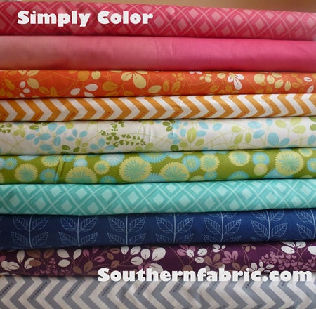 Simply Color Scraps-- Scrap Bag Quilt Fabric by V and Co.