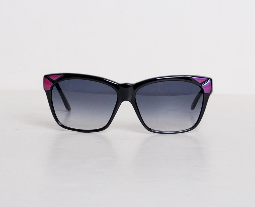 Vintage 80s 90s Black & Purple Sunglasses Shades
