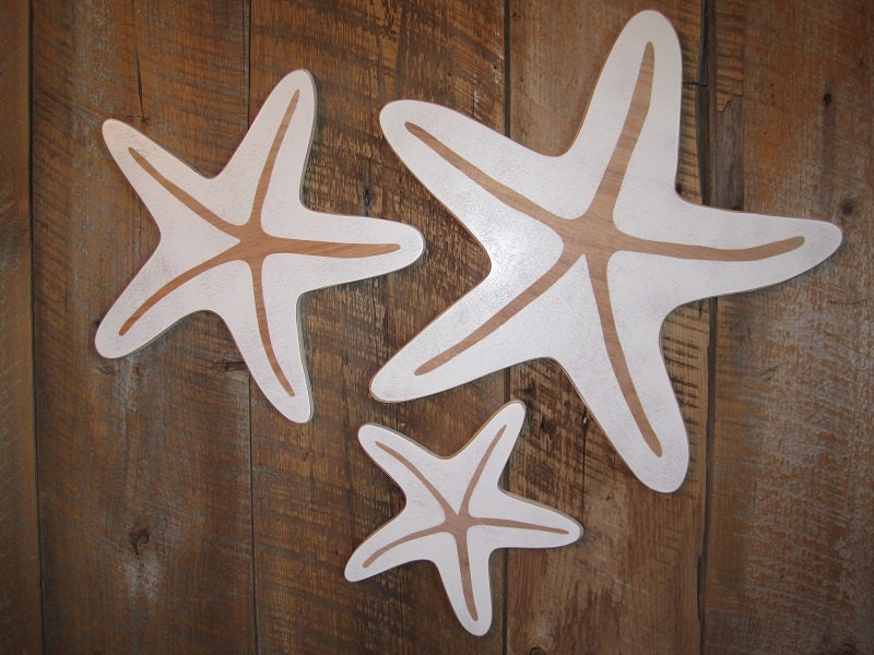 Set of 3 Star Fish - Ocean Beach Decoration