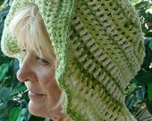 Summer Hat Floppy Green White Brim Woman