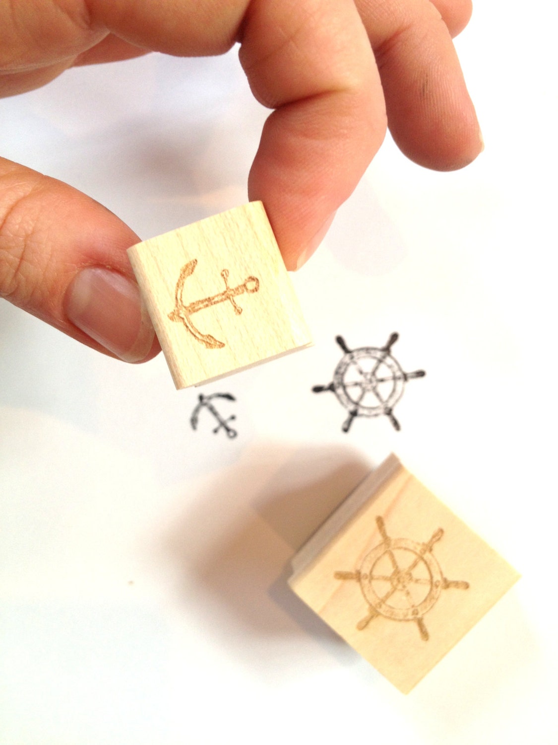 Tiny Nautical Stamp Set. Ready to ship. Beach wedding, Destination Wedding Decor, Scrapbooking. Rubber Stamps
