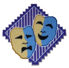 PDF FORMAT Theater Mask Wall Hanging by Lissa Mitchell
