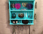 Upcycled Jewelry Organizing Display (Aqua Cabinet)