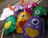 Monster Party Favors - Set of SIX Teeny Tiny Monsters