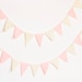 Mini Felt Valentines Day Bunting Garland (light pink and cream)