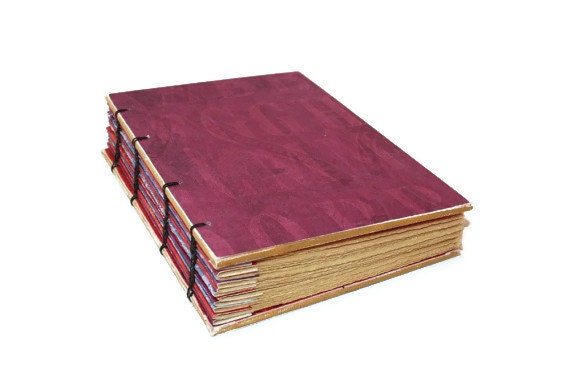 Purple Letters  Handmade Coptic Journal