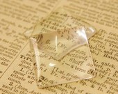 30 Square Transparent Dome Glass Tiles, 1 Inch x 1 inch, fits 1inch trays