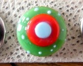 Interchangeable Handmade Lampwork Popper / Chunk - Dots- by Caroline Dousi