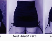 Rita Adjustable Length Skirt with Attached Tummy Control  Bottoms in Navy
