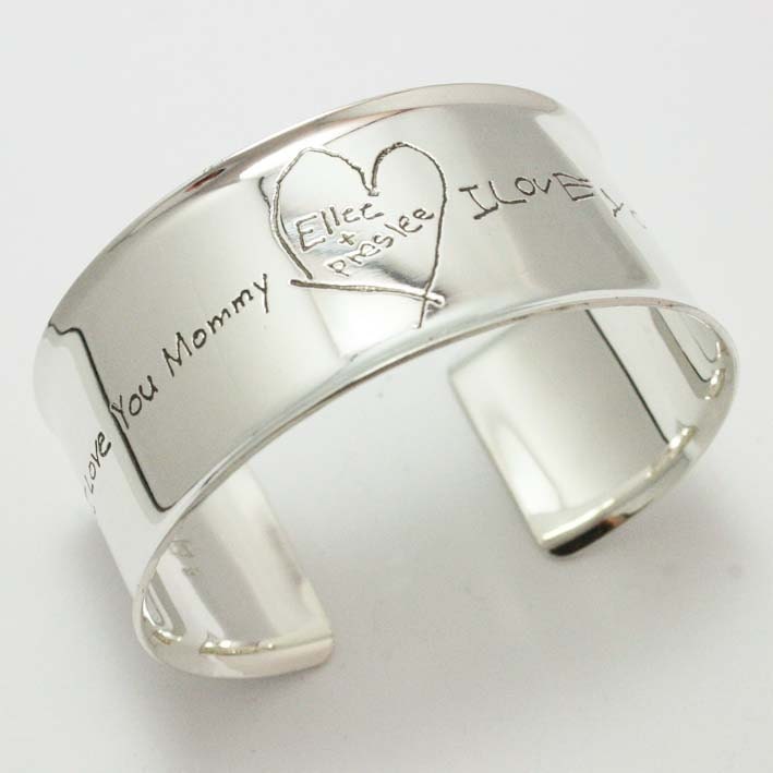 Personalized Cuff bracelet with your child's drawing