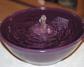 Cat Drinking Fountain, ceramic, Foodsafe -  "Flower Garden " - 10 Plus Inch Diameter