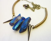 Mystic Blue Spikes Necklace