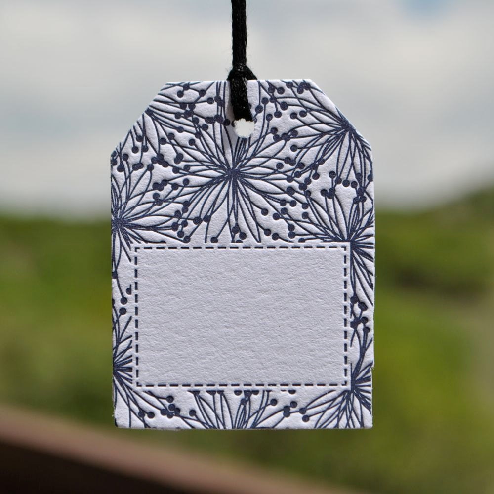 Letterpress Gift Tags - Wild Flower set of 6