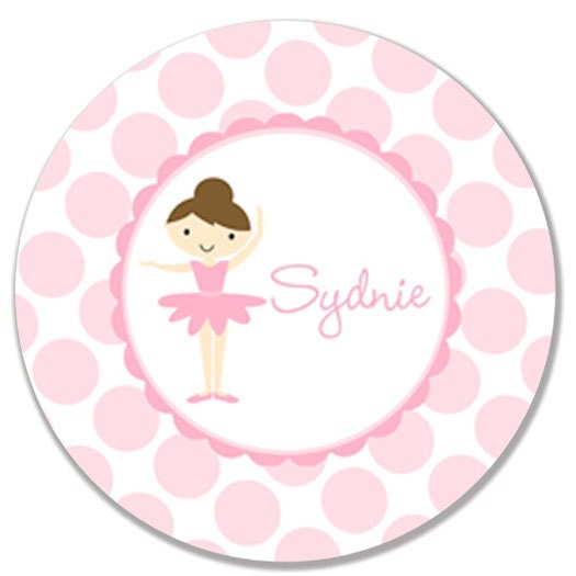 Personalized Melamine Ballerina Plate
