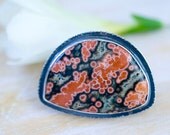 Ocean Jasper Ring in Sterling Silver Cocktail Ring - Collector Stone - When The Tide Comes In - Size 7
