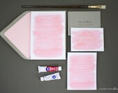 Watercolor Wedding Invitation Suite - Pretty in Pink - Deposit