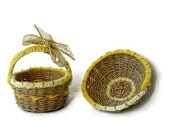 Basket and Basin 1:12th  Dollhouse Miniature Vintage French Style Home Decor