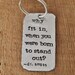 Why Fit In When You Were Born to Stand Out - Dr. Suess Quote Hand Stamped Key Chain