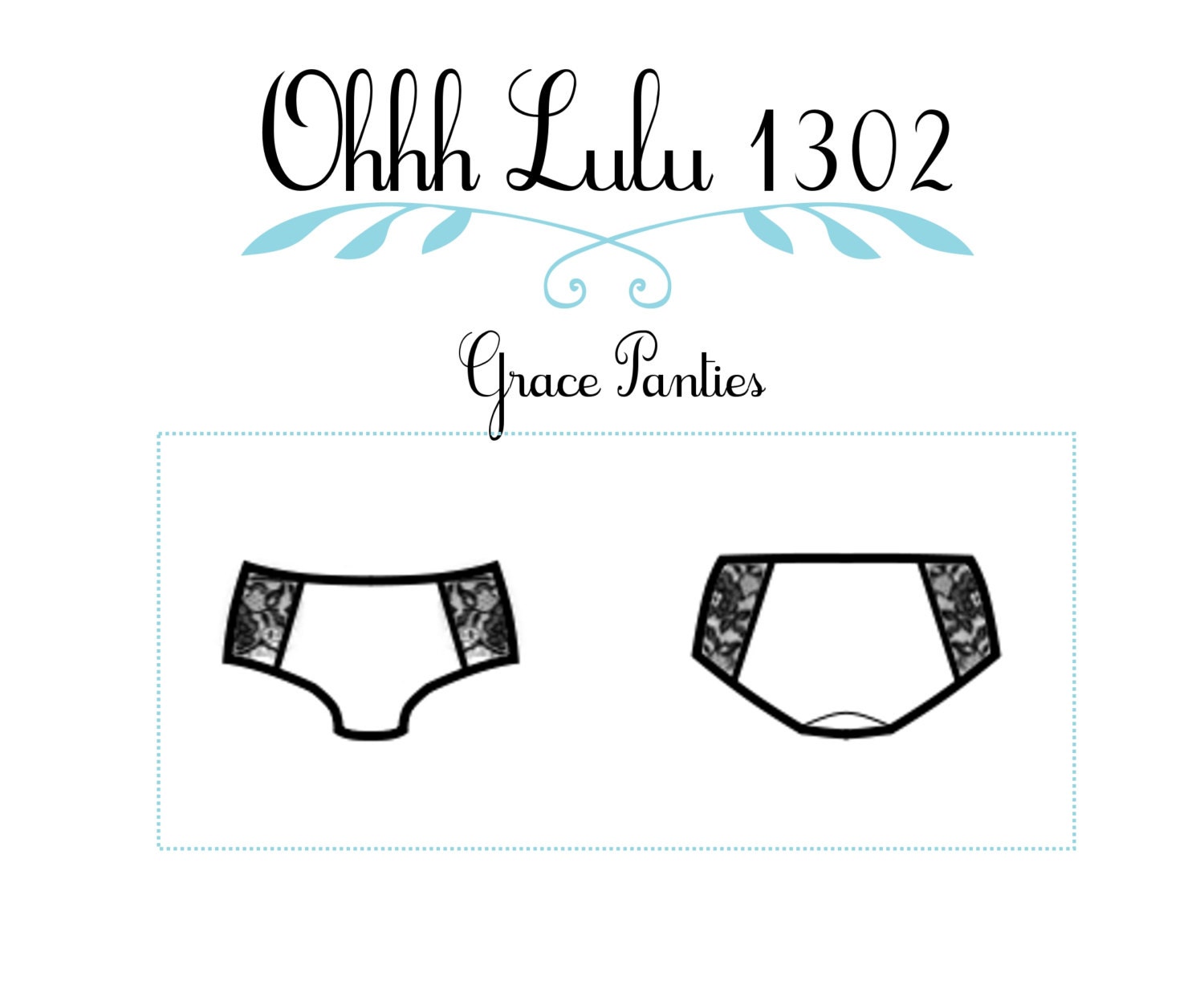 Lingerie Panties Sewing Pattern Ohhh Lulu 1302 Grace Hipster Panties