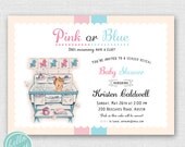 Pink or Blue Gender Reveal printable baby shower invitation Il_170x135