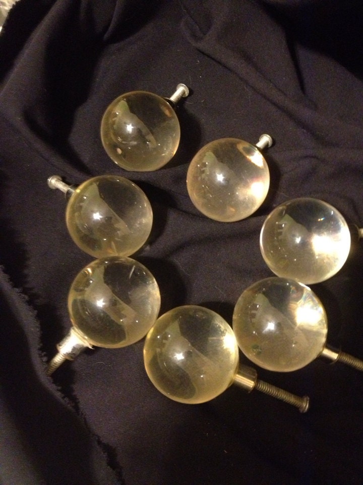 Vintage Large Round Lucite Knobs For Dressing Up Your Furniture by Modern Logic