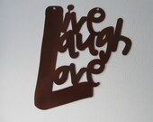 Live Laugh Love Metal Wall Decoration Sign