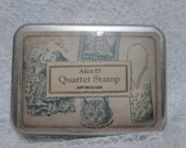 Korea Wooden 4 Pcs Alice Stamp Tin Box Set 03