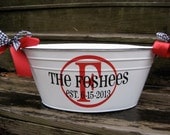 Personalized metal tub/ beverage bucket-assorted colors available