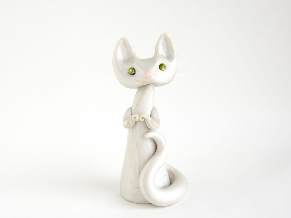 White Cat with Green Eyes by Bonjour Poupette